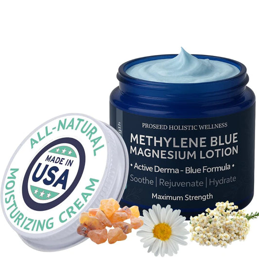 Methylene Blue Magnesium Lotion | All-Natural - VEGAN | Handmade Fresh | 2oz