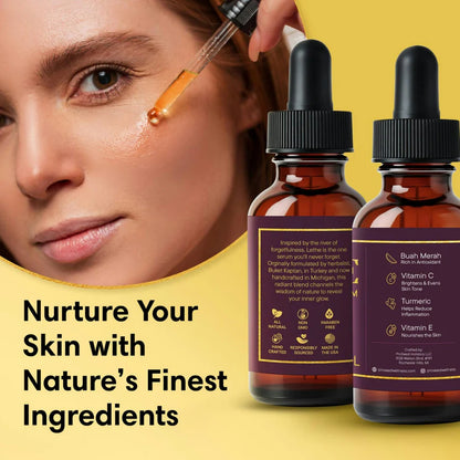 LETHE Active Botanical Serum | Brighter Tighter Younger Skin | VEGAN | Herbalist Made