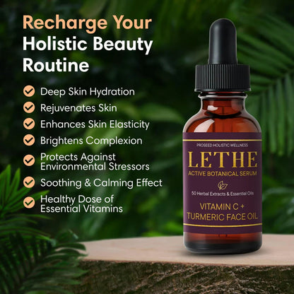 LETHE Active Botanical Serum | Brighter Tighter Younger Skin | VEGAN | Herbalist Made
